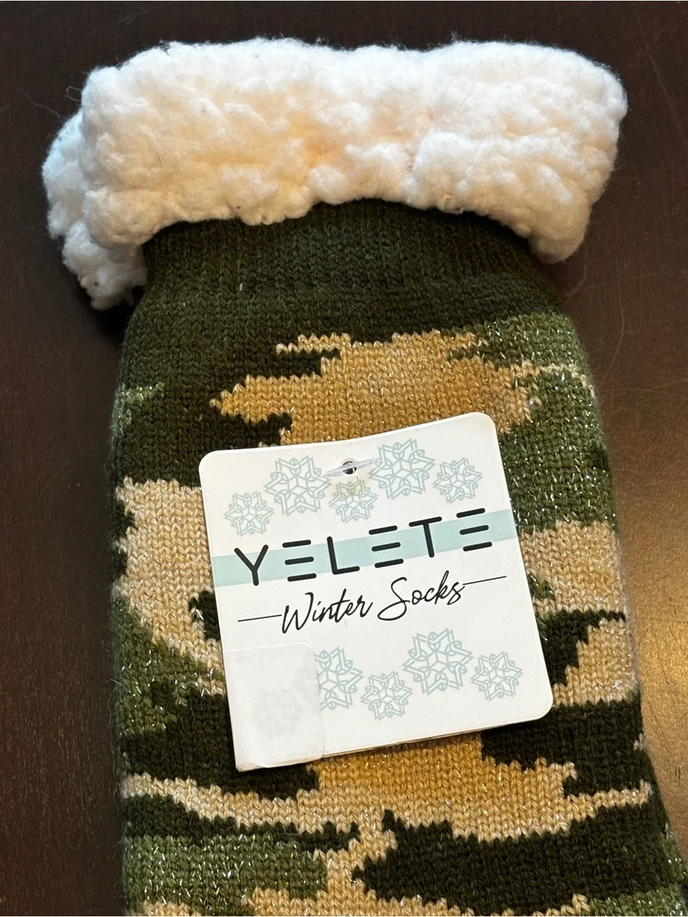 NEW! Cozy Camo Sherpa-Lined Winter Socks